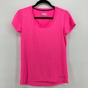 MARMOT Pink Athletic Scoop Neck Workout Hiking Shirt